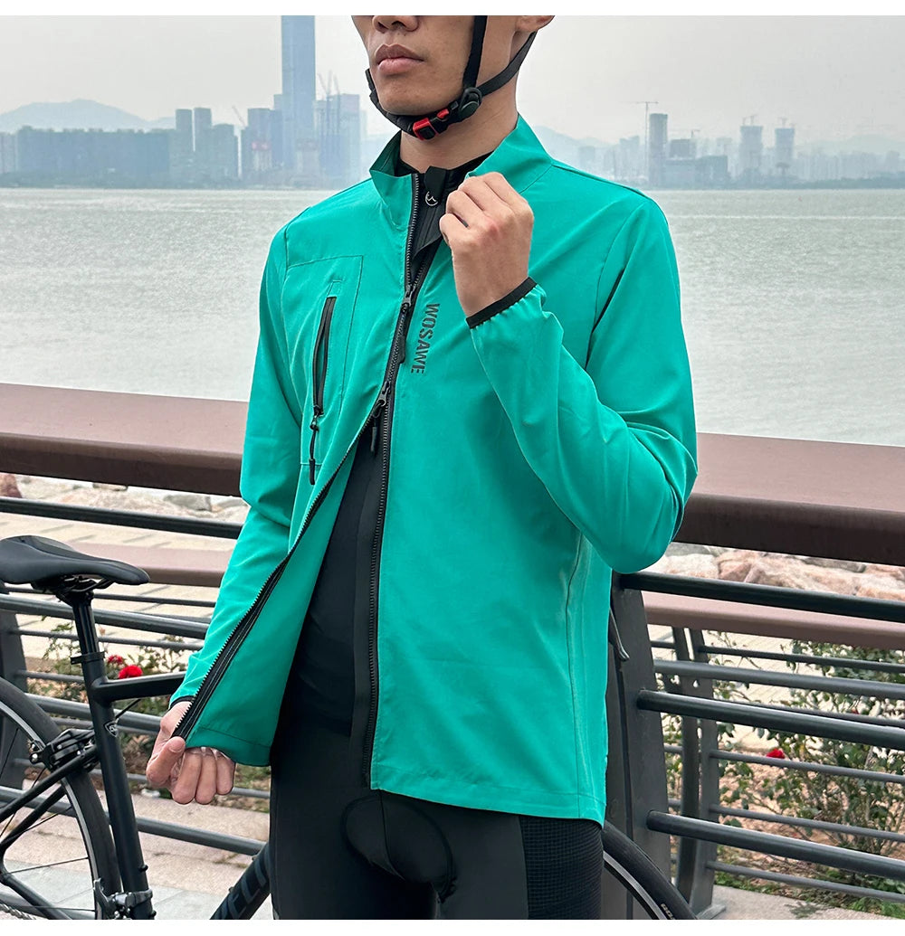 WOSAWE Outdoor Cycling Jackets Breathable Quick Dry Sunscreen Sports Jacket Bike Riding Clothes Fashion Men's Windbreaker