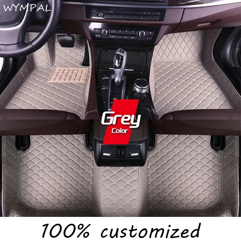 Car Mats Floor For Hyundai Kona Electric OS 2018 2019 2020 2021 2022 Anti Dirt Protective Carpets Leather Mats Car Accessoriess