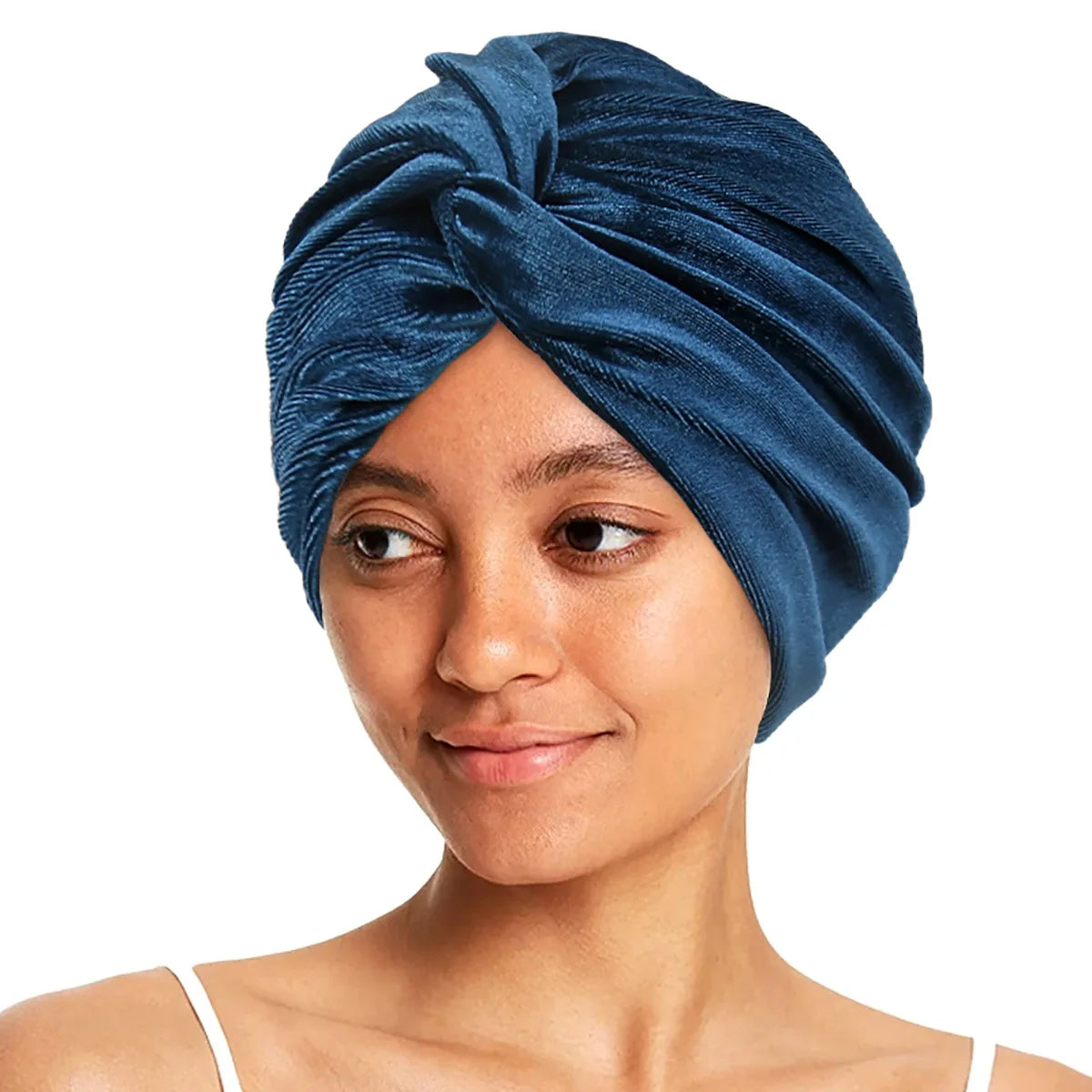 New Women Velvet Turban Hat Muslim Twist Solid Color Hijab Chemo Cap Head Wrap Headscarf Beanies Bonnet Headscarf Turbante Mujer