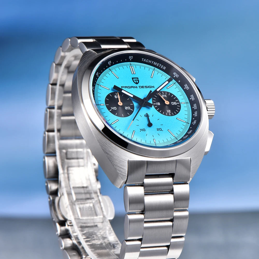 PAGANI DESIGN Mens Watches 2026 Top Luxury Quartz Watch For Men Multifunction Chronograph Wristwatch AR Sapphire Mirror Luminous