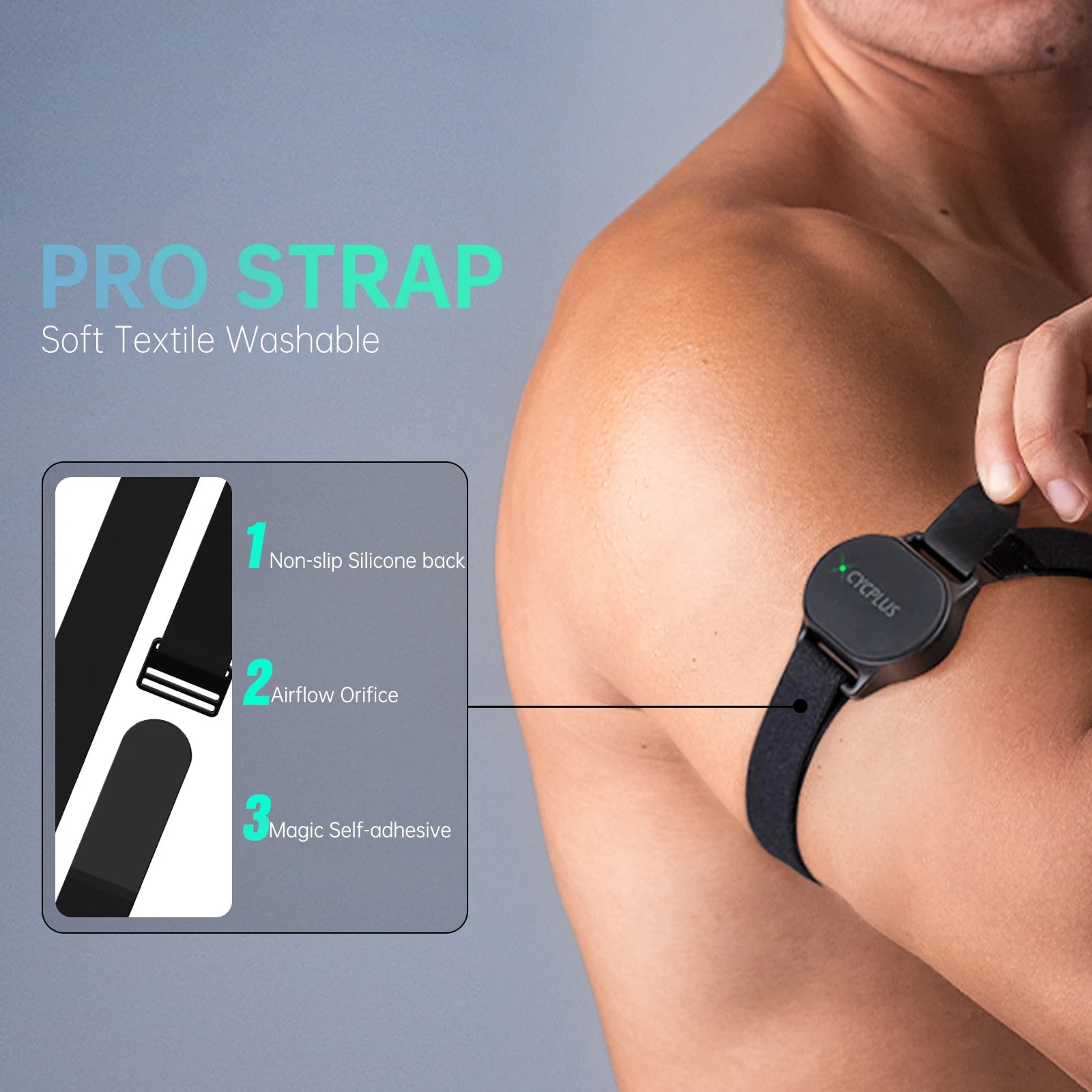 CYCPLUS Heart Rate Sensor Armband Wrist Belt BLE ANT+ Fitness Monitor for Wireless GPS Bike Computer