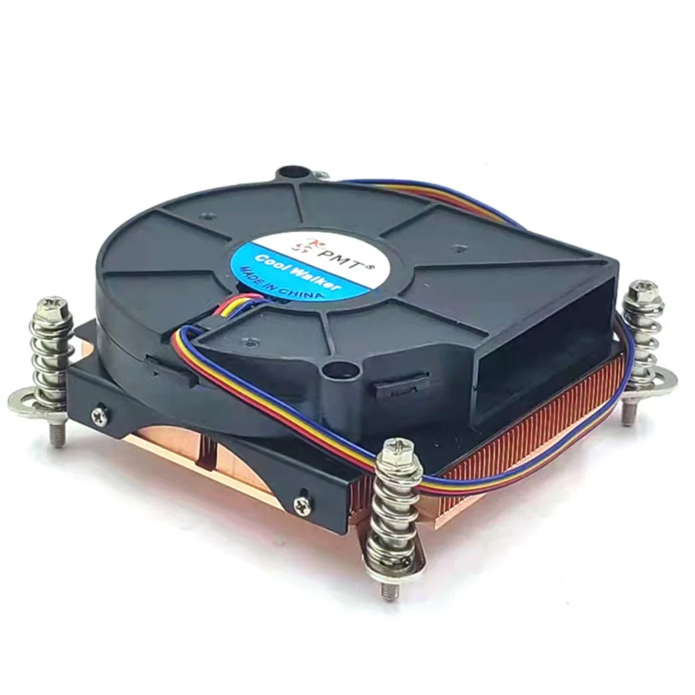 Full Pure Copper 1U Server Radiator 29mm Height Double Ball Turbo Cooling Fan LGA1700 2011 1200 115x AM4 AM5