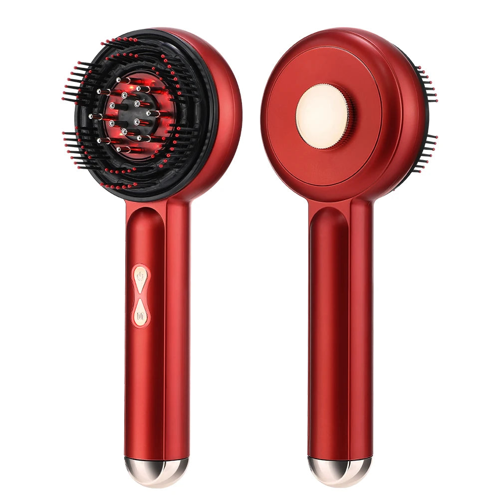 Electric Vibration Massage Comb Blue&Red Light Therapy Hair Growth Massage Scalp Brush Anti Hair Loss Improve Scalp Health Care