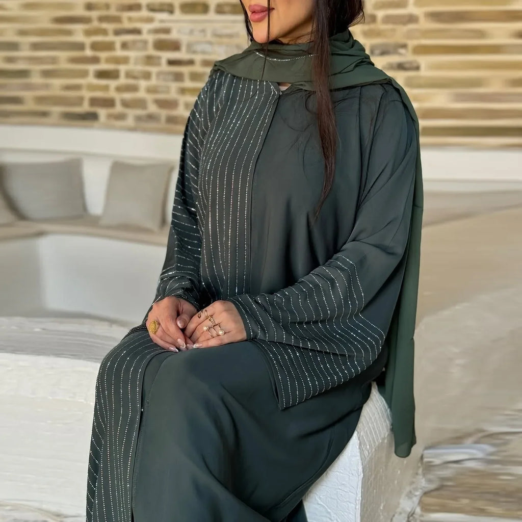 Eid Abaya Women Cardigan Dress Dubai Kaftan Muslim Caftan Long Robe Jalabiya Ramadan Morocco Islam 2025 Vestidos Largos