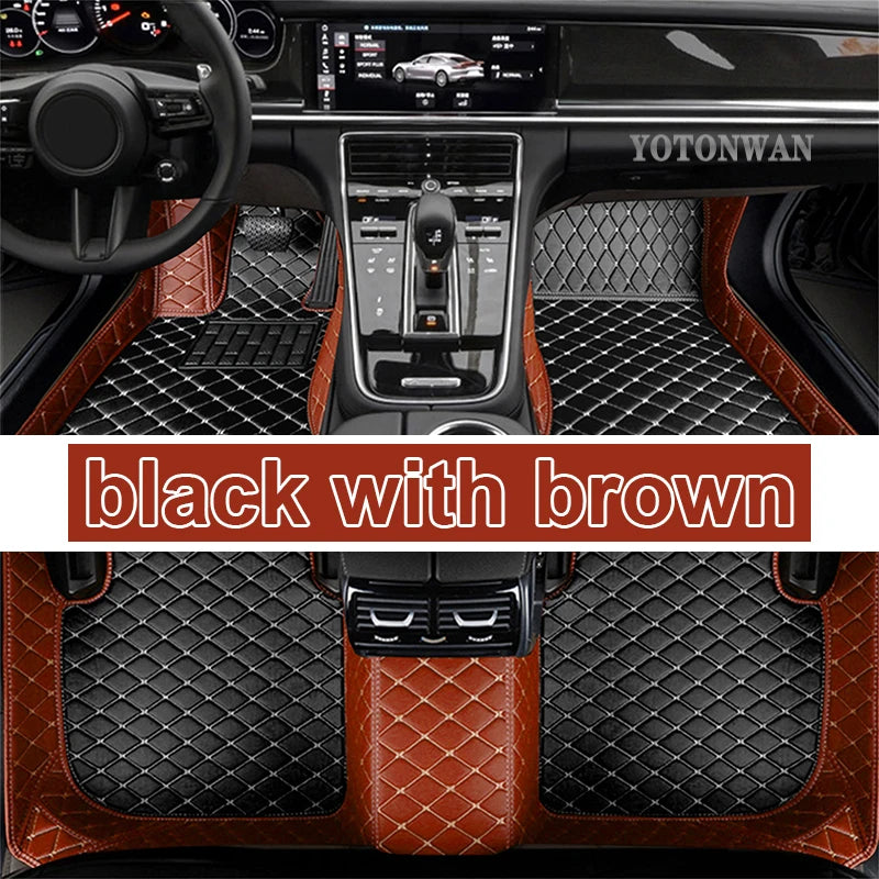 Car Floor Mats For Peugeot 206CC 206 CC T16 2000~2008 Leather Mat Carpets Rugs Protective Pad Set Interior Parts Car Accessories