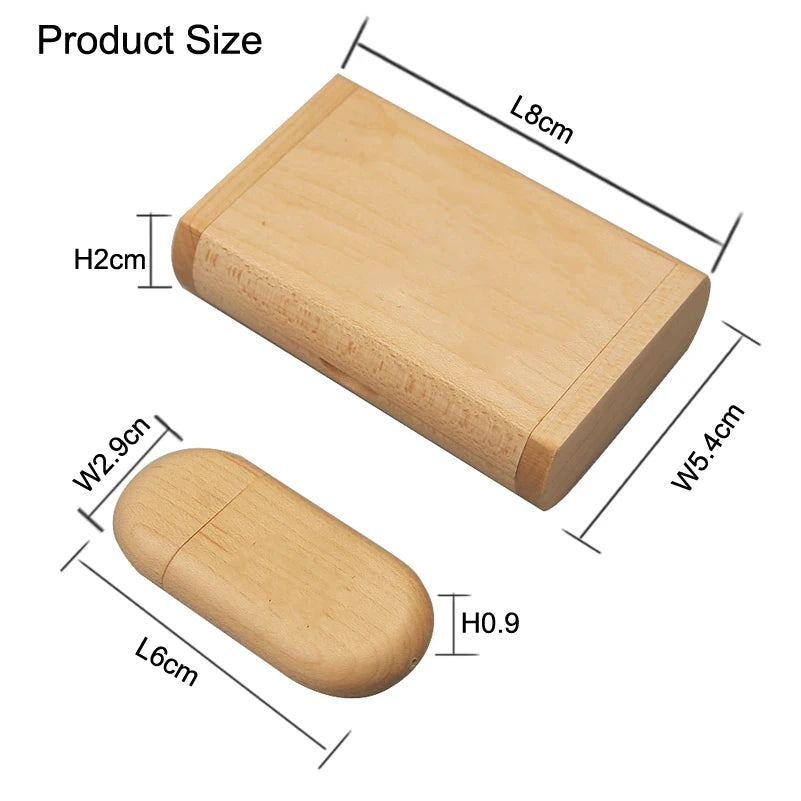 Wooden usb 2.0 with Box Usb Flash Drive Laser Engraving pen drive 4GB 8GB 16GB 32GB 64GB Pendrive for Photography wedding gifts