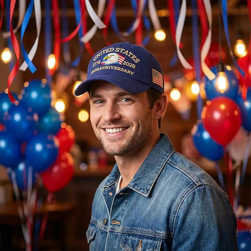 ABLECAP Unisex Dad Hat with USA Eagle Embroidery 250th Anniversary Outdoor Sunscreen Baseball Cap for Men And Women