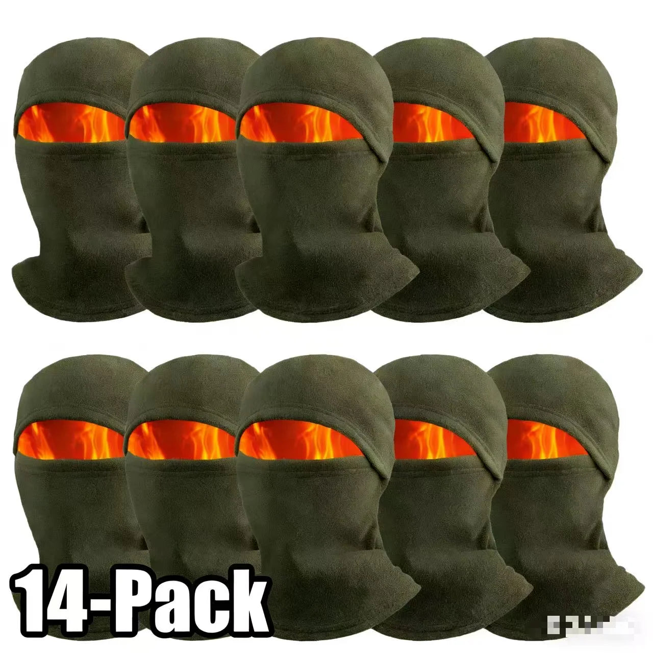1/14Pcs Full Face Mask New Winter Thermal Fleece Warmer Motorcycle Cycling Hood Liner Sports Running Neck Warmer