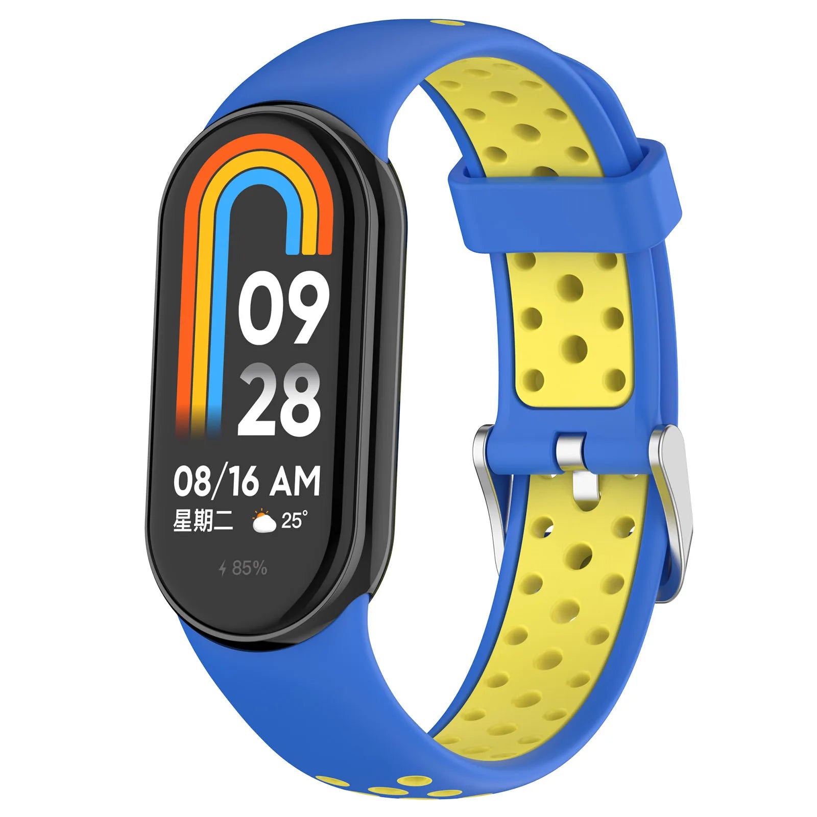 Silicone Watch Strap For Xiaomi Band 9 8 Two-Color Breathable Smart Watchband Replacement Bracelet for Xiaomi Mi Band 8 9 Strap