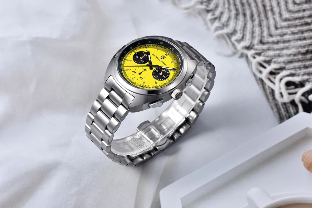 PAGANI DESIGN Mens Watches 2026 Top Luxury Quartz Watch For Men Multifunction Chronograph Wristwatch AR Sapphire Mirror Luminous