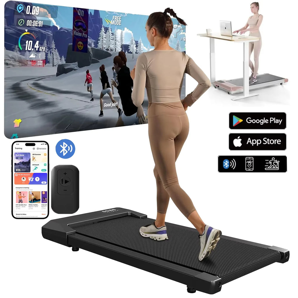 300lbs Treadmill for Home 2.5HP Treadmills Walking Pad LCD Digital Data Display 2in1 Walking Running Fitness Exercise Machine