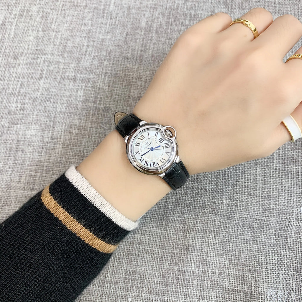 Pablo Raez Couple Watch for Men Women Reloj Mujer Man Quartz Wristwatch Male Simple Leather Strap Ladies Roman Numerals Clock