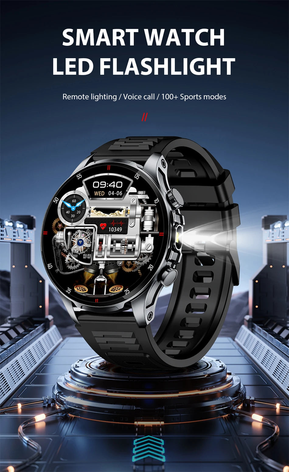LIGE 2025 New Smart Watch Men Flashlight AI Voice Bluetooth Call 1.53" HD Sports Fitness Watches Health Monitor Smartwatch Women