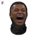 NEW 3D CR7 Mr. Bean Messi Seamless Head Mask Funny Face Printed Head Scarf Famous Person Silk Sunscreen Halloween Cosplay