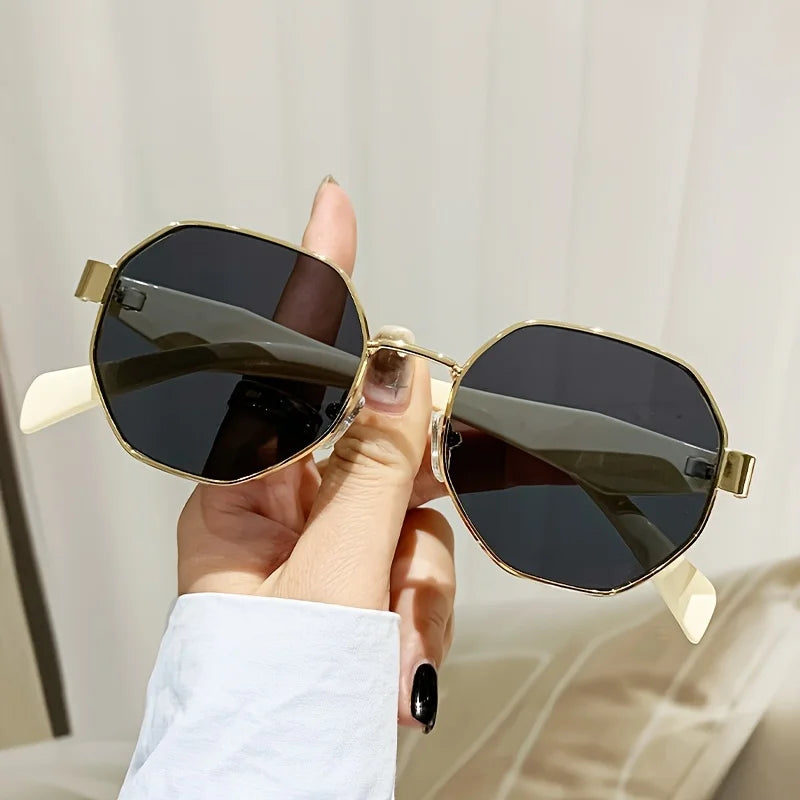 Retro Polygonal Sunglasses European and American Personalized Trendy Women's Sunglasses Fashion Glasses