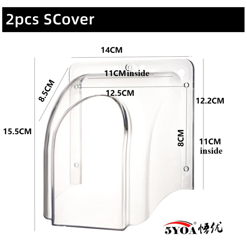 5YOA Durable Transparent Rain Cover For Access Control Attendance Machine Doorbell Switch Sunscreen Dustproof Waterproof Shell