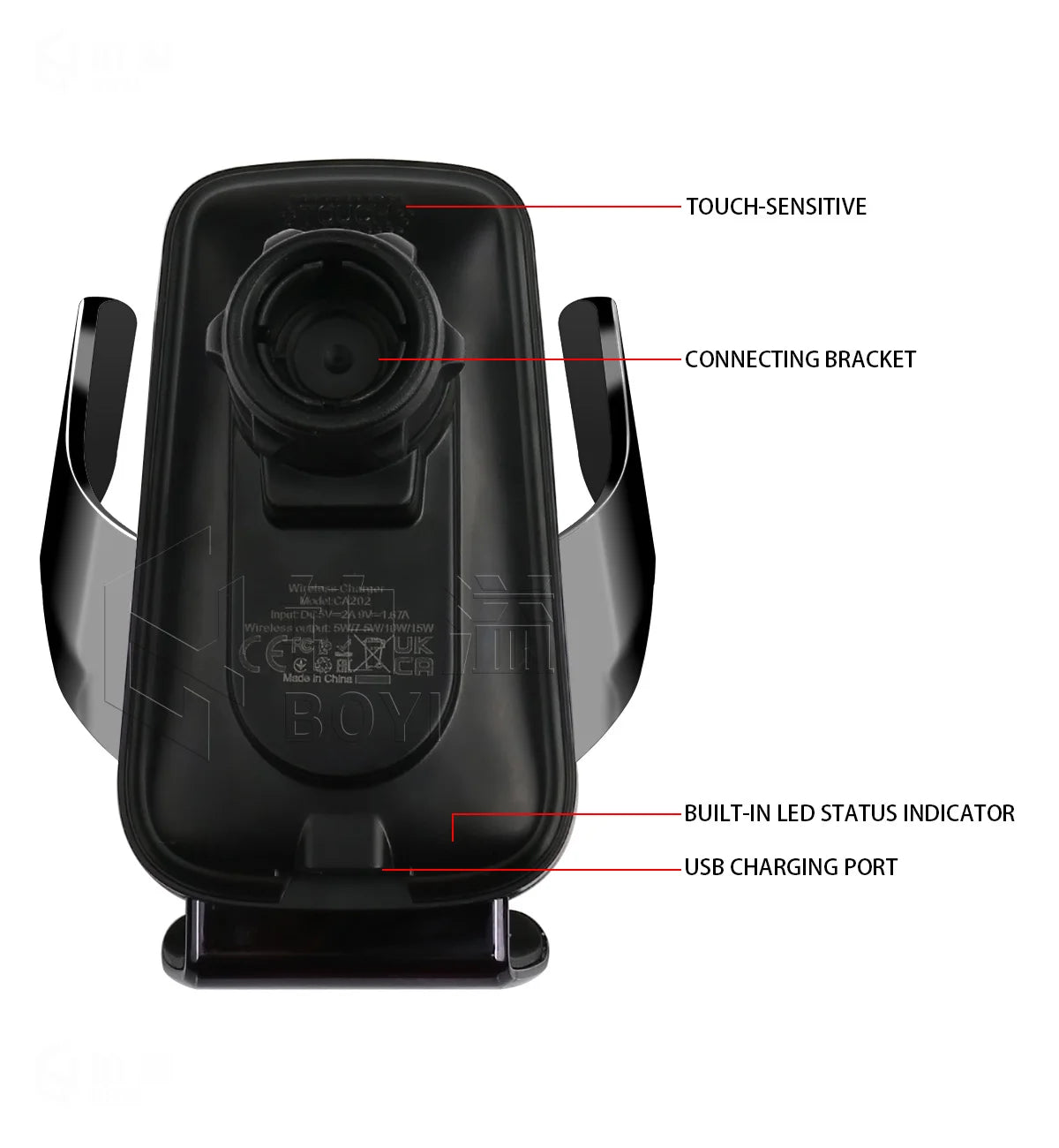 Phone Holde Car For Peugeot 4008 5008 2016-2023 Mobile Support Special Fixed Bracket Base Wireless Charging Stand Interior