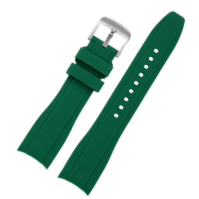 22mm curved rubber watch strap for Mido New Multiport TV Series M049.526 Watch Band Men's Soft Waterproof Wristband Bracelet