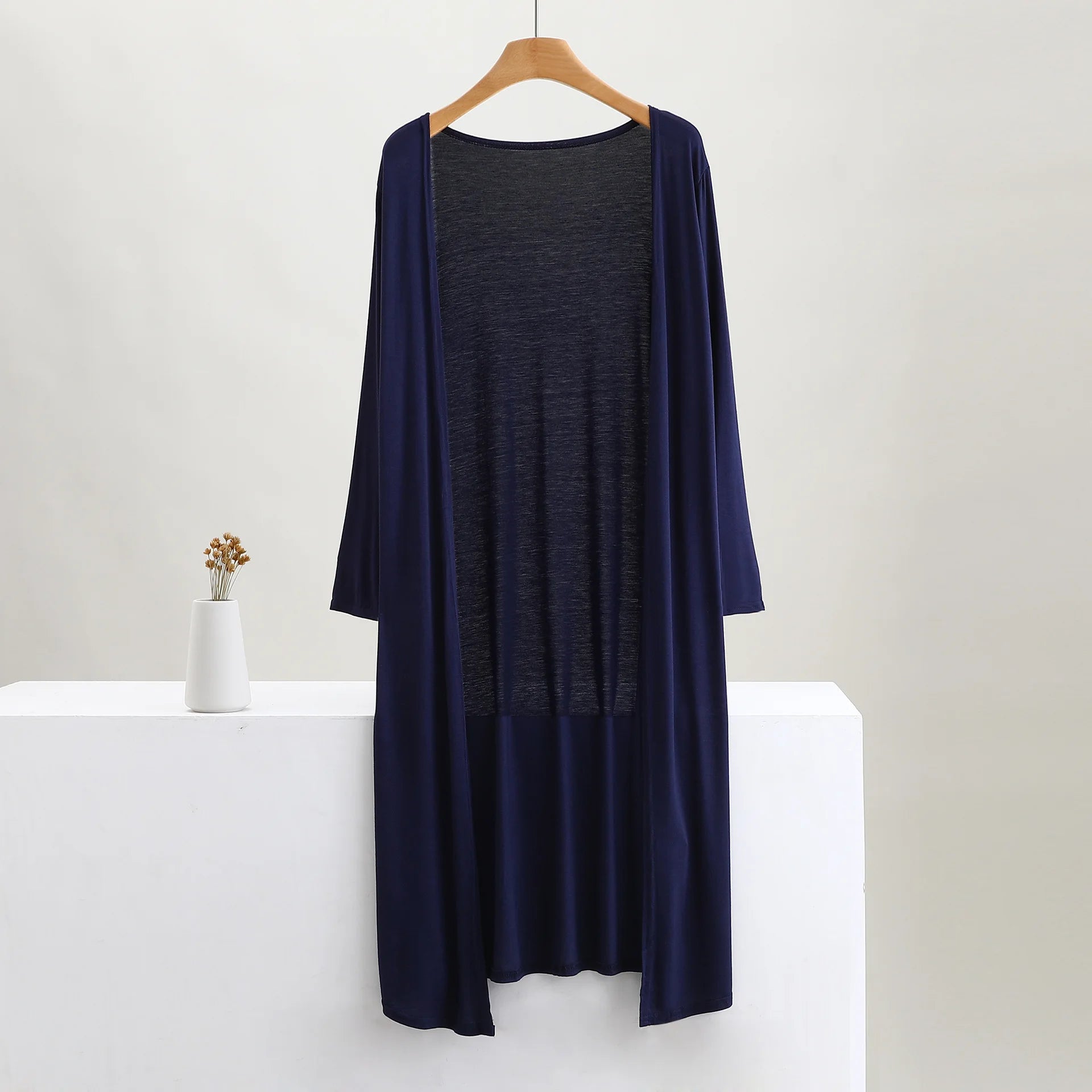 Women's Clothing Autumn Summer Cardigan Extended Modal Shawl Sunscreen Coat Air Conditioning Shirt Long Sleeve Thin Coat Sweater