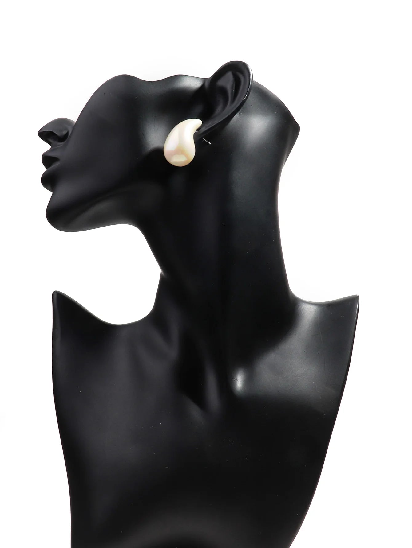 Trendy Acrylic Imitation Pearl Chunky  Dupes Waterdrop Earrings for Women Teardrop Dome Earrings 2024 Luxury Jewelry Gifts