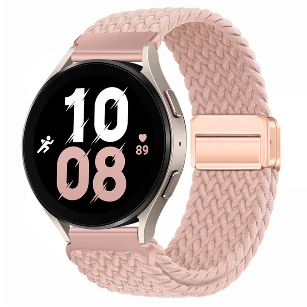 20mm 22mm Magnetic Bracelet for Samsung Galaxy Watch 7/6/Classic/5/4/3 Braided Nylon Strap for Huawei Watch 4/3/GT6 5 4 Pro Band