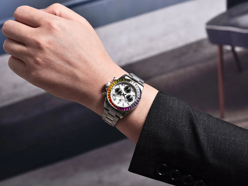PAGANI DESIGN Men's Casual Quartz Watch 40Mm Outdoor Trendy Stainless Steel Sapphire Wear-Resistant Mirror Luminous Diving Watch