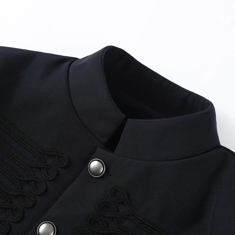 Fashion Women's Jacket O-neck Full Sleeve Single Breasted Female Napoleon Jackets 2026 Spring New Chic High Street Lady Coats