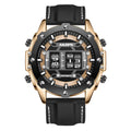 Men Quartz Watch Roller Digital Dial Design Silicone Strap Versatile Wristwatch Clock Waterproof Military Sports Clock