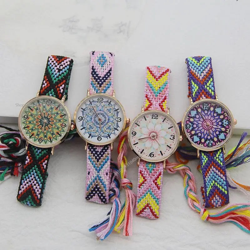 2025 New Ladies Knitted Style Watch Ladies Exquisite Disc Watches Bohemian Style Watch Birthday Gift  Reloj Mujer