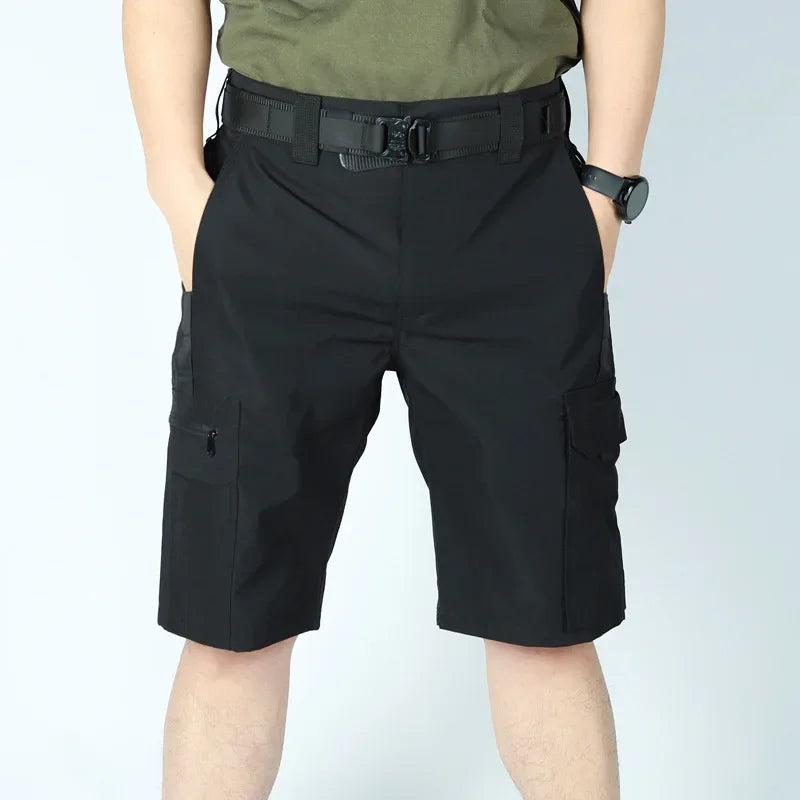 Gift belt Men's Operator Elastic Tactical Ripstop Workout Outdoor Cargo for Men Cycling Hiking Fishing Casual Shorts