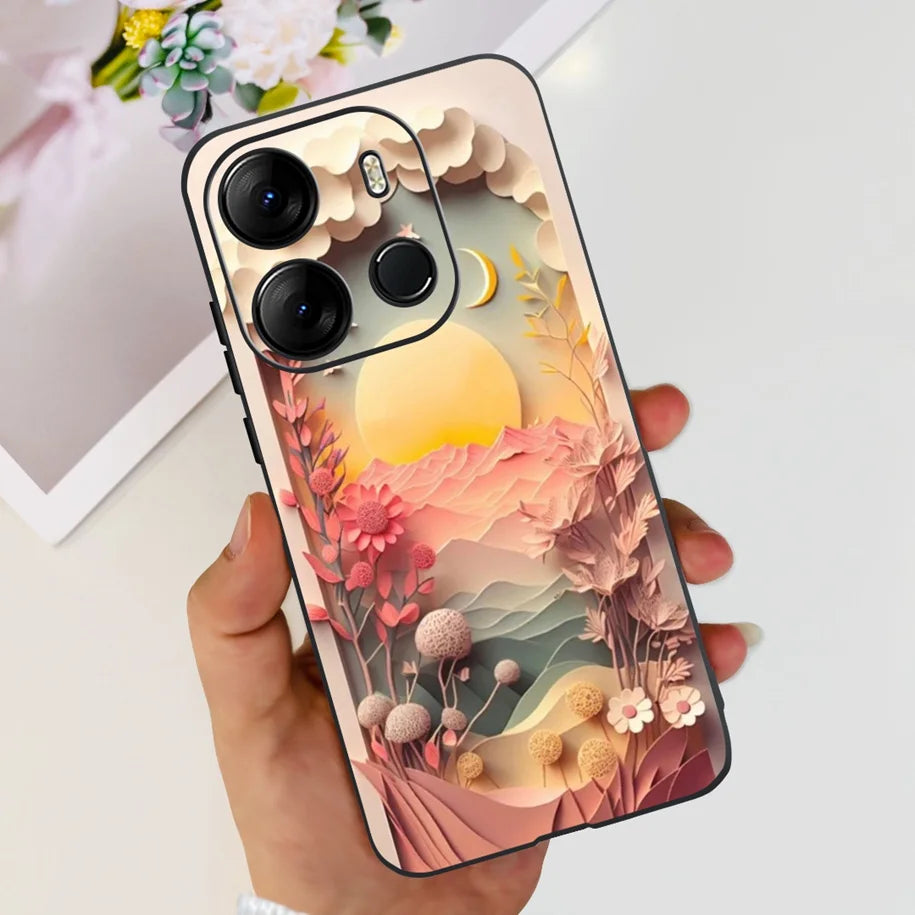 For Tecno Pop 7 Pro Pop7 Case Fashion Marble Soft Silicone Matte Coque For Tecno Spark Go 2023 Funda Pop7Pro BF6 BF7 BF7h Bumper
