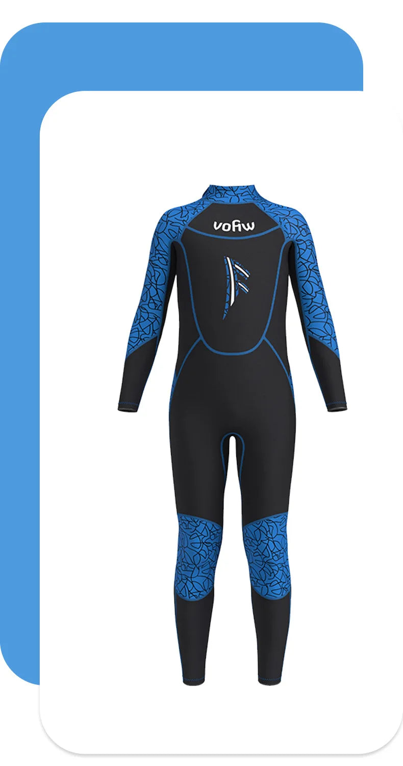 Children's 2mm 3mm Neoprene Wetsuit One-piece Long Sleeve Diving Suit Cold Proof Sunscreen Surfing Swimming Snorkeling Swimsuit