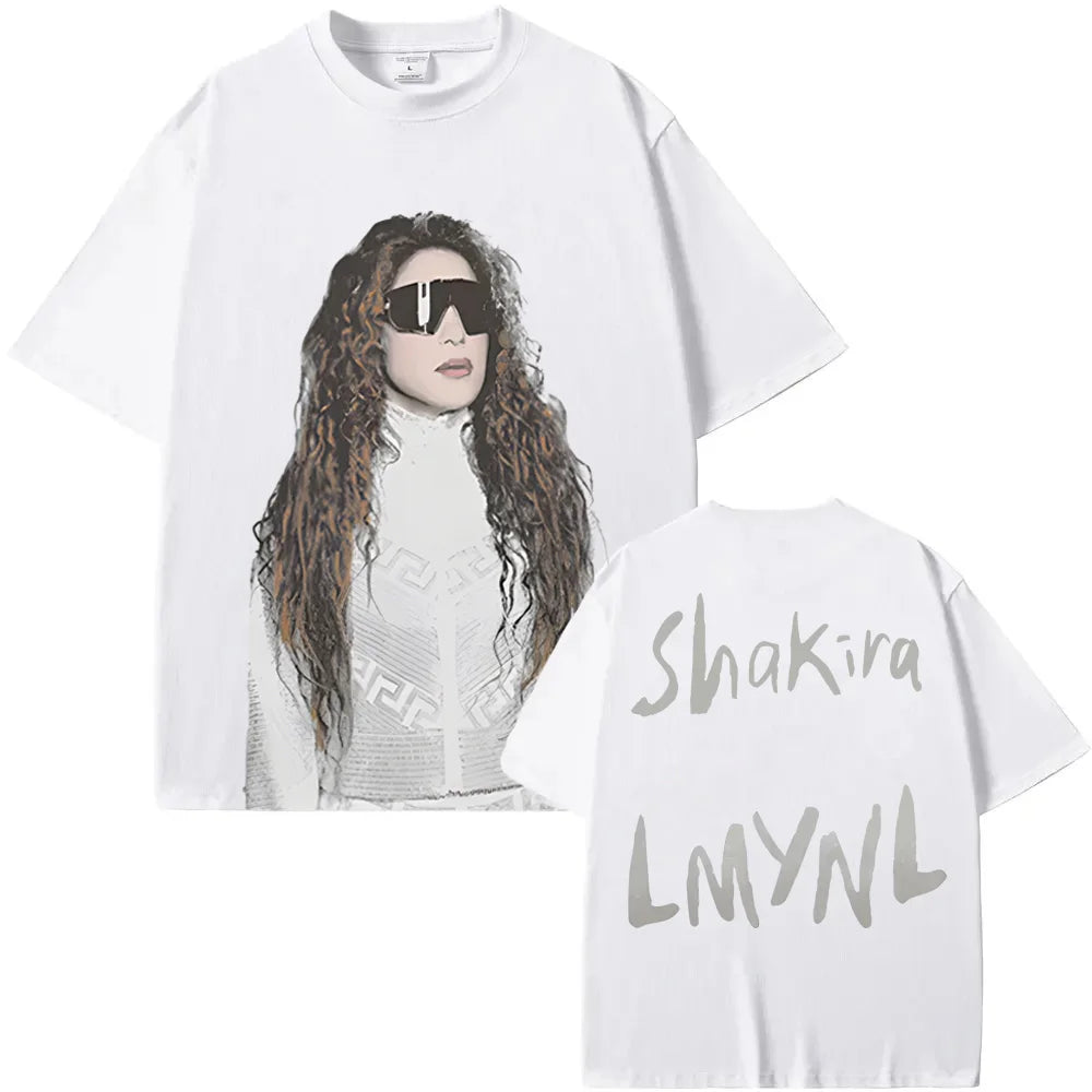 LMYNL World Tour Sunglasses Tee Shakira Same As Official Website 100%Cotton High Quality Harajuku Tee-shirt Sleeve Comfortable