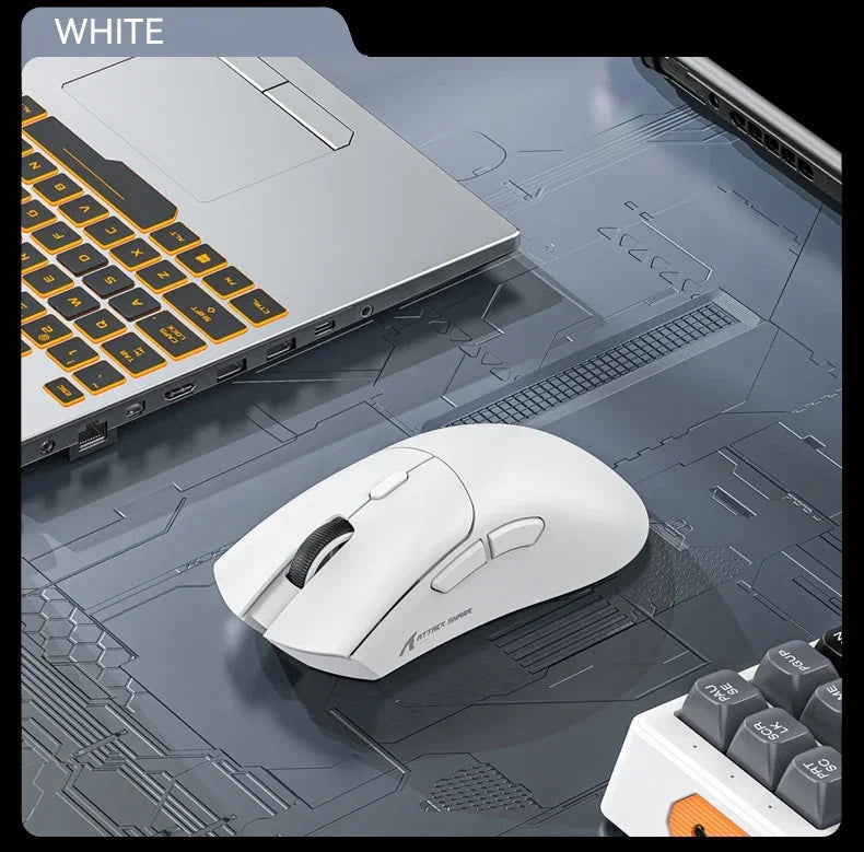Attack Shark R1 Wireless Mouse Lightweight Ergonomic DesignMouse 1000Hz Bluetooth Tri-mode Connection 18000dpi Optical Mouse
