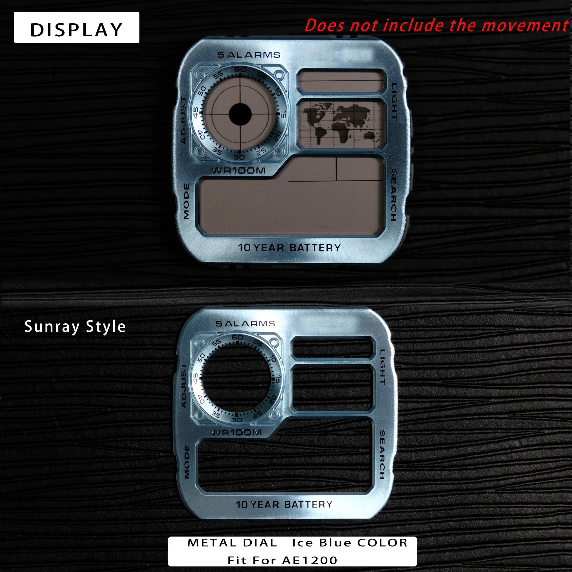 Color Display Film for Casio AE-1200 AE-1300, DIY Screen Modification Overlay Sticker, High-Quality Watch Dial Upgrade Kit