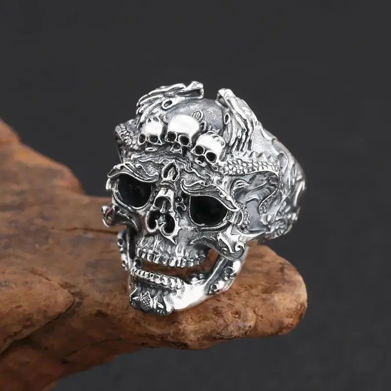 Best Sellers! Rock Gothic Skull Head Ring, Male Gift