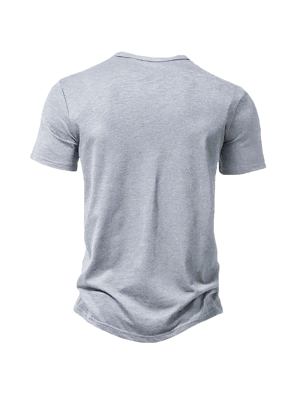 Henley Collar Summer Men's Casual Solid Color O-Neck Short Sleeve Men Thin T-shirts Soft Home Clothes Basic T-shirt Male