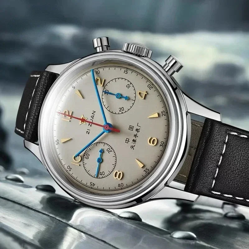 Men's watches 1963 pilot automatic watch 42mm waterproof retro quartz chronograph vintage dress watch