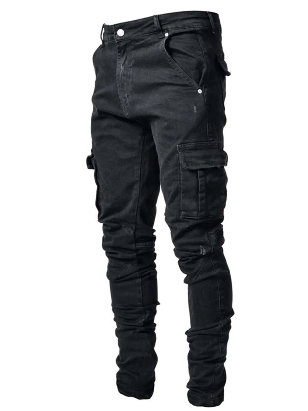Kakan - High-end Slim Elastic Multi-pocket Leg Jeans, New Skinny Jeans K016-MGD8 In Europe and America