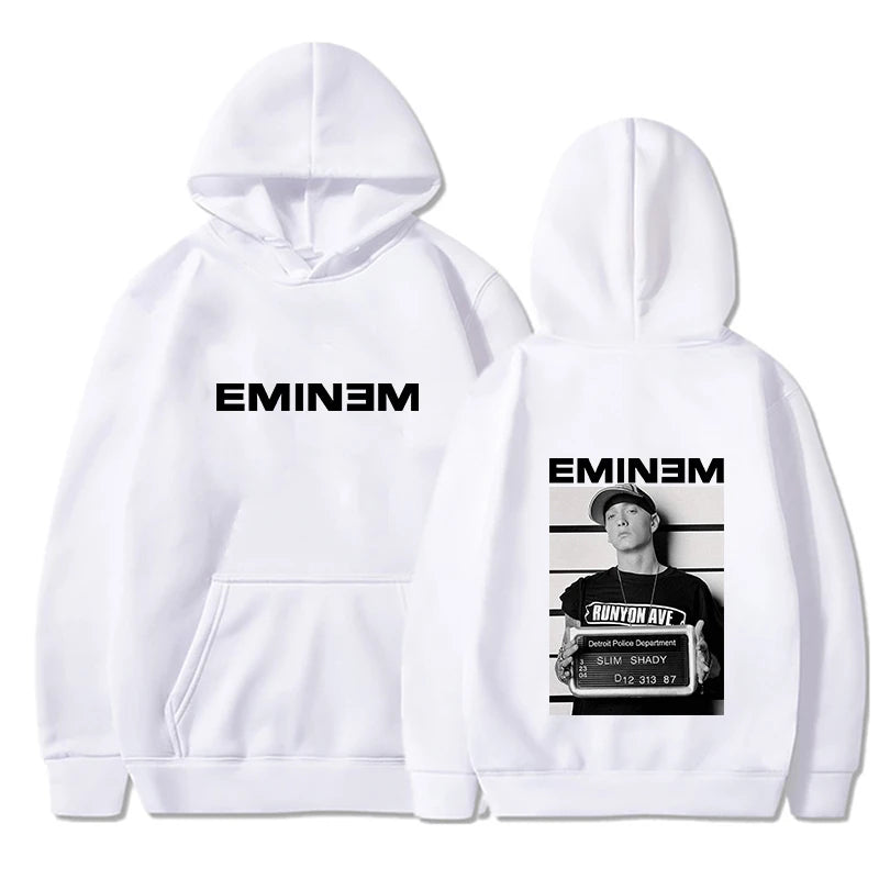 2025 Hot Sale Men's Hoody Rapper Eminem Graphic Print Hoodie Men Vintage Casual Sweatshirt Unisex Hip Hop Fashion Pullovers