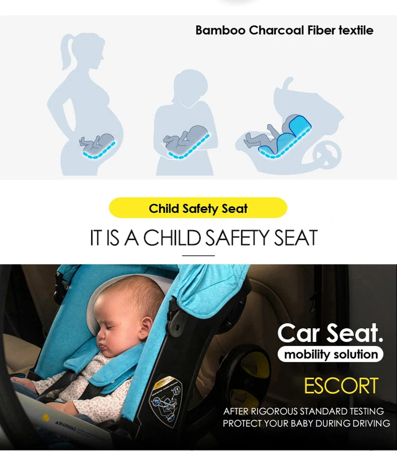 Baby Stroller Multifunctional Car Seat 3 in 1 For Newborn Prams Infant Buggy Safety Cart Carriage