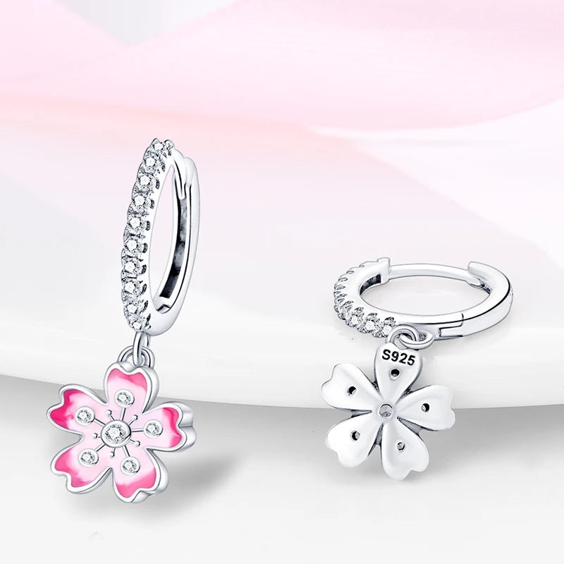 Hot Sale 925 Sterling Silver Spring Zircon Sunflower Stud Earrings For Women 2023 Trending Fashion Jewelry mother's day gift