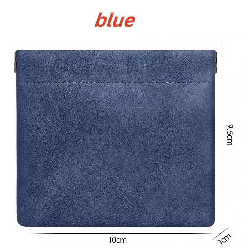 Portable PU Earphones Storage Bag Leather Coin Purse Bag Accessories Memory Card  Mini Key Pouch Female Lipstick Storage Bag