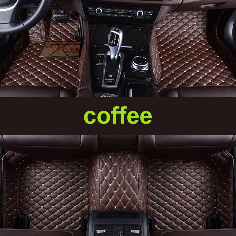 Car Floor Mats For Peugeot 206CC 206 CC T16 2000~2008 Leather Mat Carpets Rugs Protective Pad Set Interior Parts Car Accessories