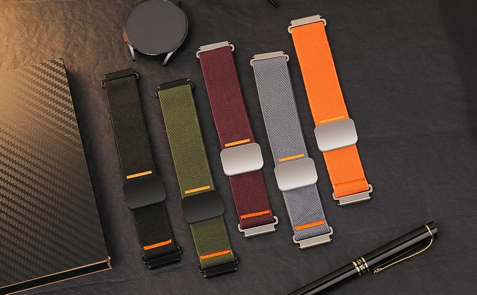 Magnetic band for redmi watch 5 Active/5 Lite strap nylon correa amazfit bip 6/5/helio/Balance 2/GTR 4 3 2/22mm watch straps