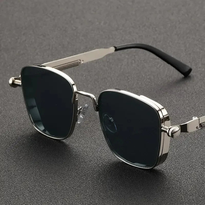 Men's Steampunk Sunglasses Personality Square Large Frame Men's Sunglasses Car sunglasses 8479