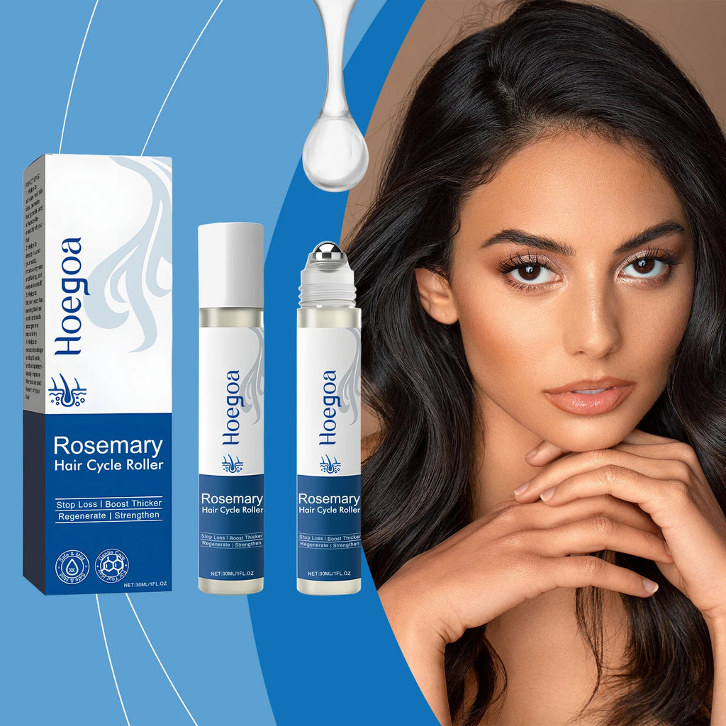 Rosemary Hair Serum Relax Scalp Stimulate Follicles Promote Hair Growth Roller Frizzy Split Ends Damaged Hair Repair Essence Oil
