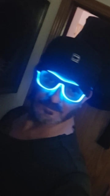 Led Glasses Neon Party Flashing Glasses Novelty Gift EL Wire Glowing Gafas Luminous Bril  Glow Sunglasses Bright Light Supplies