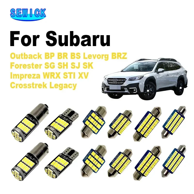 Car Led Bulbs Interior Light Kit For Subaru Outback BP BR BS Levorg BRZ Forester SG SH SJ SK Impreza WRX STI XV Crosstrek Legacy