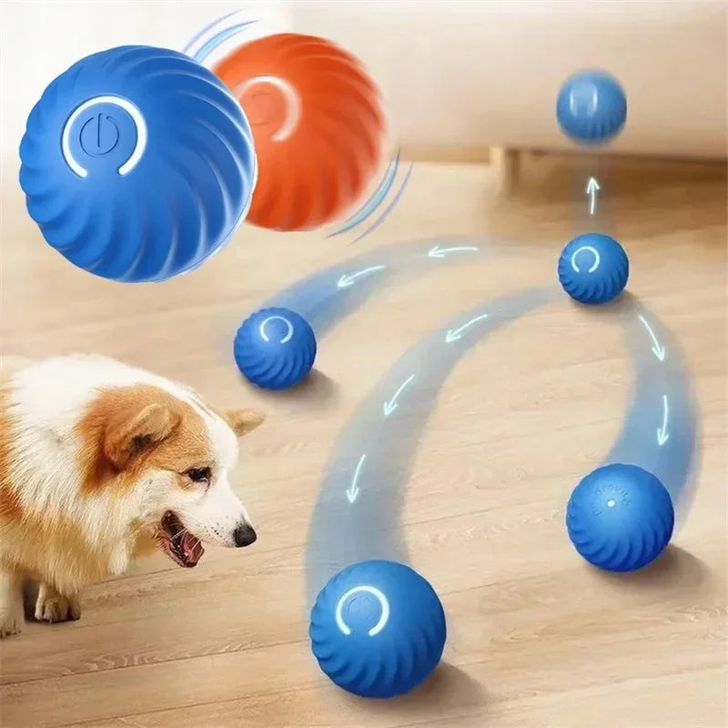 USB Automatic Dog Accessories Mobile Bounce Moving Ball For Dogs Electronic Interactive Pet Toys Pool Cats Toy Bag Supplies Home
